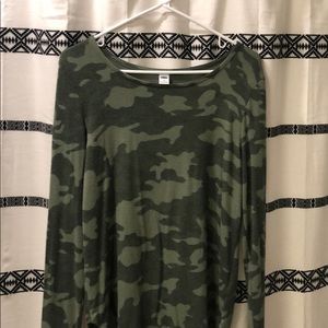 Camo Tunic Knit Top
